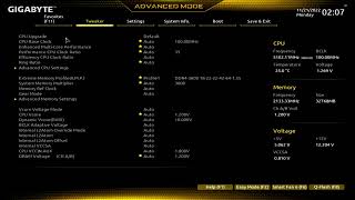 Bios Overview Gigabyte UD Z690 LGA 1700 with I5 13600kf installed