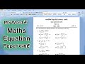 How to make maths equation in ms word  maths equation mcq question peper in ms word 