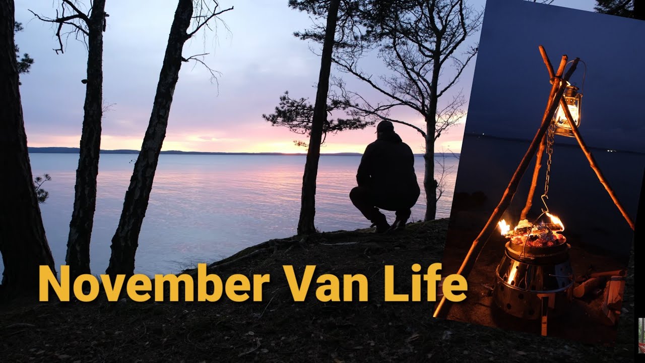 Fricamping Med Husbil Vid Vättern - Matlagning, Våra Revbespjäll Över Öppen Eld