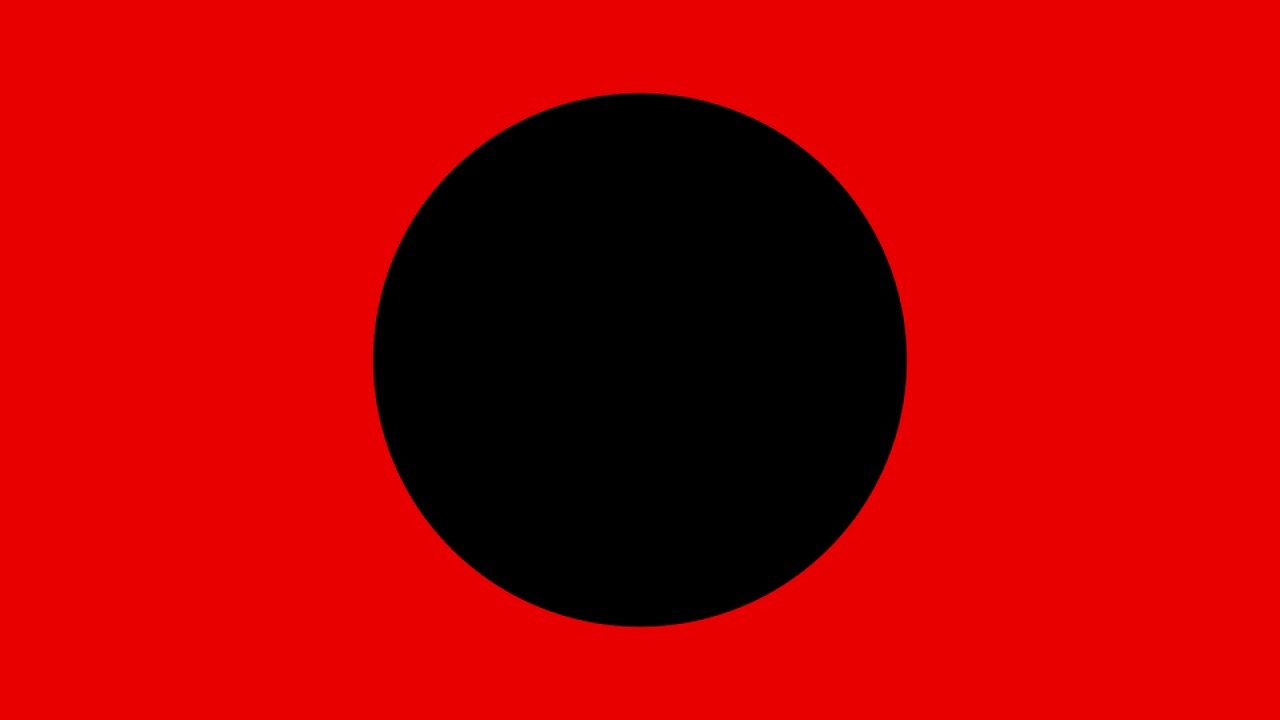 Black Circle Red Background Scale Up -