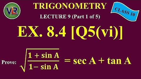 Class 10 Chapter 8 Trigonometry || Ex 8.4 Q5(vi) || NCERT (2019)