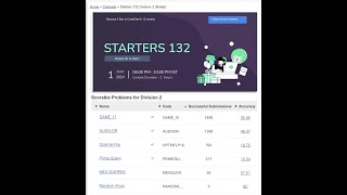 Codechef Starters 132 | Global Rank 243