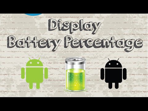 How to display battery percentage in status bar Android