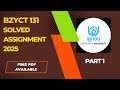 BZYCT 131 SOLVED ASSIGNMENT 2025 IN ENGLISH