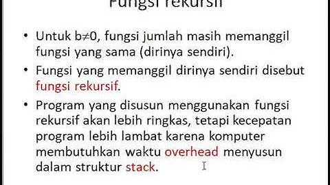 [Algoritma dan Pemrograman] Fungsi rekursif