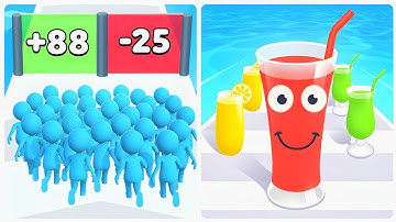 Juice Run 3D VS Count Master 3D - All Max Android Gameplay, IOS Game  