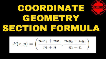 Section formula(coordinate geometry)