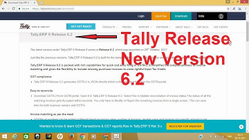 Tally for Gst uploaded Upgrading To Tally erp9 Release 6.2 || Update your Tally
