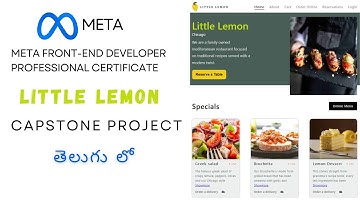 Meta Front-End Developer Capstone Project | Coursera Meta Front-End Developer | Little Lemon Website