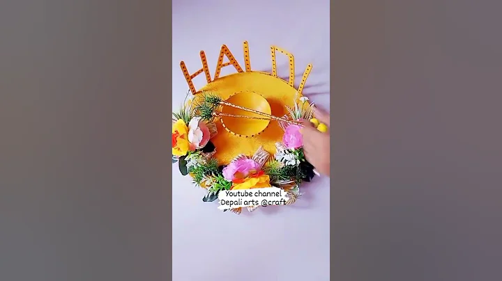 #Haldi ceremony plate 👐☺️ in my craft ideas 💡  support me guys 🥰 subscribe 🔔 my youtube channel 🙏