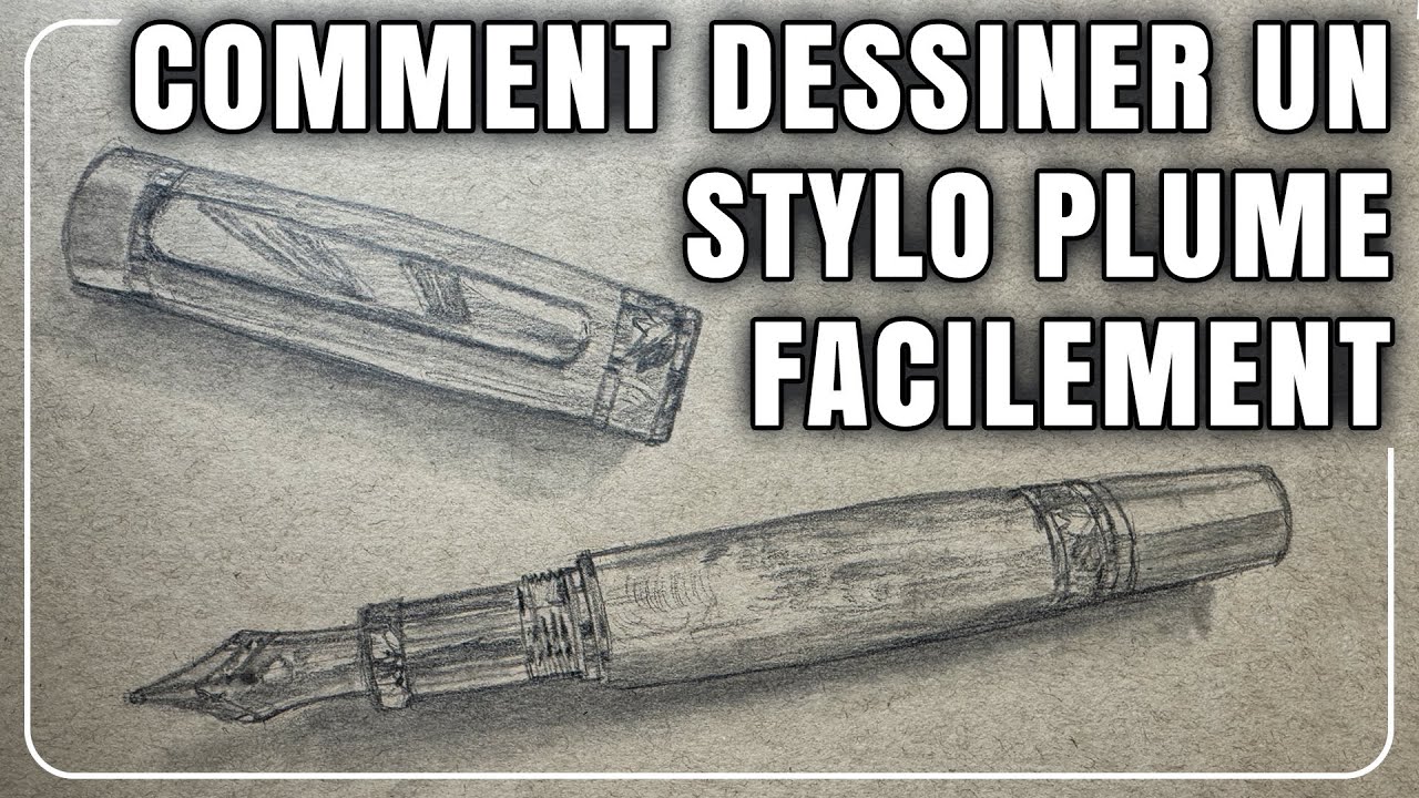 COMMENT DESSINER UN STYLO PLUME (PLUME FONTAINE) FACILEMENT (ART — free download