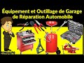 Les outils de travail et les quipement de garage de rparation automobile