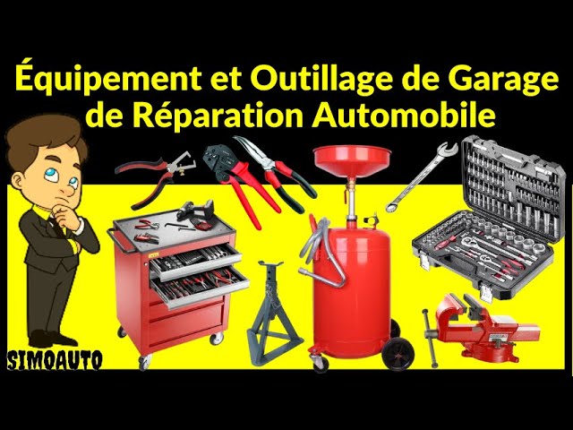 Les outils de travail et les équipement de garage de réparation