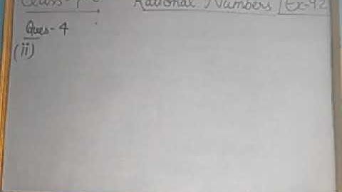 class 7th Maths chapter 9 Rational Numbers exercise 9.2  #Ques4(ii)