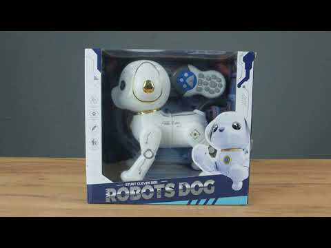 Собака на радіокеруванні із сенсорними зонами Robots Dog Білий із золотим, видео 1
