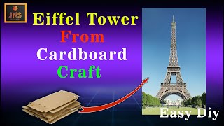 How to Make an Eiffel Tower From Cardboard | DIY Craft Tutorial #Eiffel Tower cardboard model