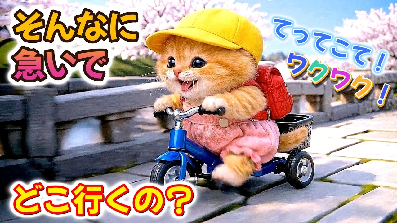 【AI子猫ピコ】春到来！桜満開！ピコのお花見散歩！