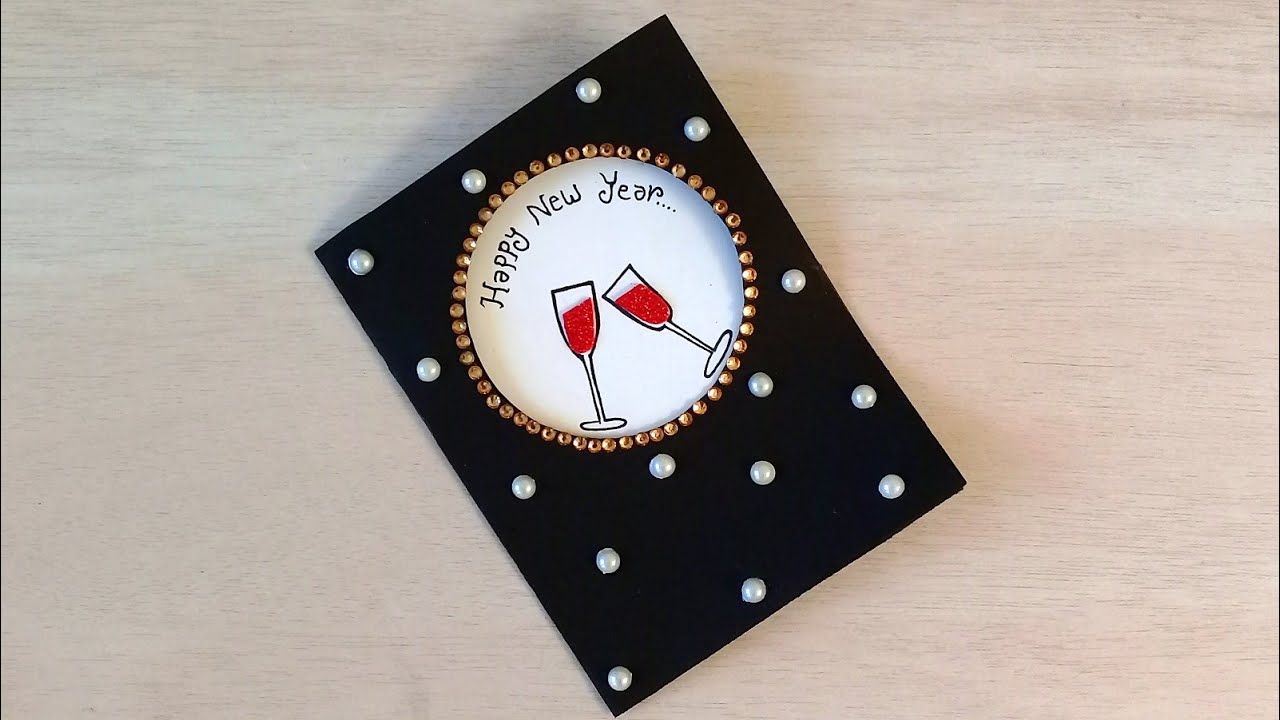 Beautiful DIY New Year Card Making / How to make Happy New ...