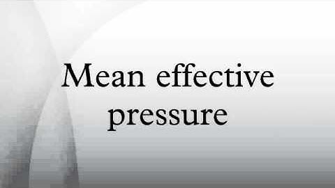 Mean effective pressure