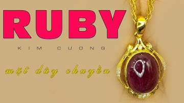 Tahi 2975 - Mặt dây chuyền đá quý Ruby kết hợp kim cương mẫu Classic | TahiGems - Tahi Phạm