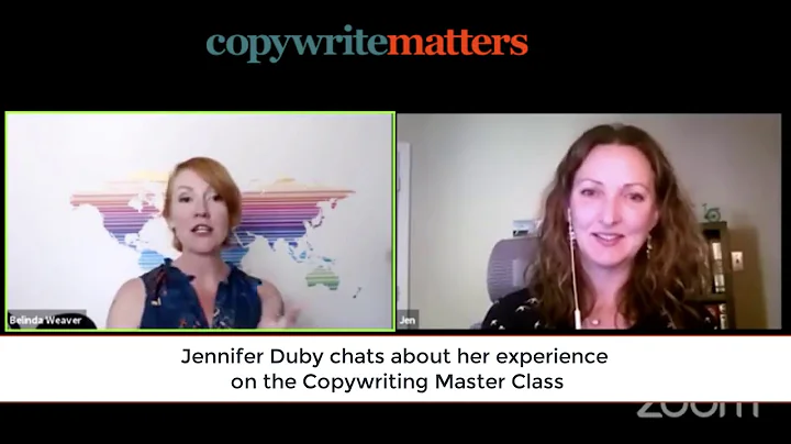 Copywriting Master Class review with Jennifer Duby - Aug 2020