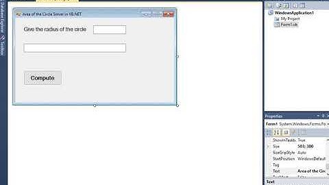 Area of the Circle Solver in VB.NET
