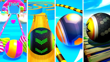 Candy Ball Run vs Going Balls vs Action Balls vs Rollance - Android, IOS gameplay