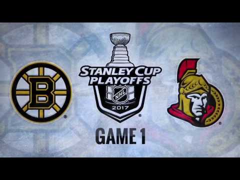 Boston Bruins vs. Ottawa Senators. Game 1 (12.04.2017) Highlights (60 fps)