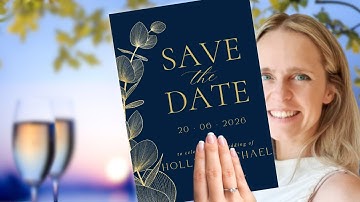 Create your own Wedding Save The Date in Canva (Easy / DIY)