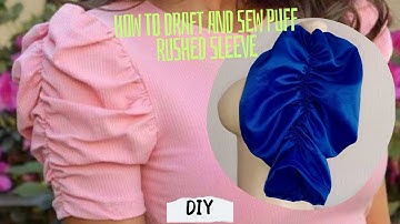 HOW TO DRAFT AND SEW PUFF RUSHED SLEEVE/GATHERS PUFF SLEEVE/SLASH AND SPREAD METHOD/DIY