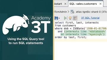 MongoDB 201: Lesson 6, Exercise 1 » Using the SQL Query tool to run SQL statements