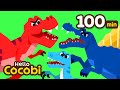 Tyrannosaurus rex and morecompilation  spinosaurus brachiosaurus  kids songs  hello cocobi