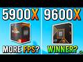 R9 5900X vs R5 9600X  -  More Cores Better?