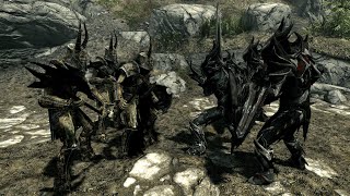 Skyrim Npc Battle - Draugr Deathlords Vs. Dremora Lords