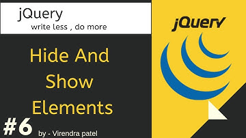 #6 jQuery in hindi |  hide and show elements