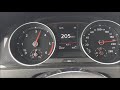 VW Golf VII GTD 2.0 TDI 135kW 0-100, 0-200 Acceleration