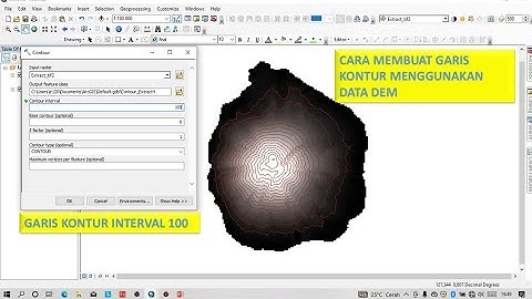 Shp Kontur Di Arcgis mengunakan data DEM interval 100 M #tutorialpeta #belajararcgis