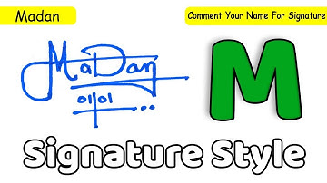 M letter signature style | Signature style of my name M | Madan Name Signature Style