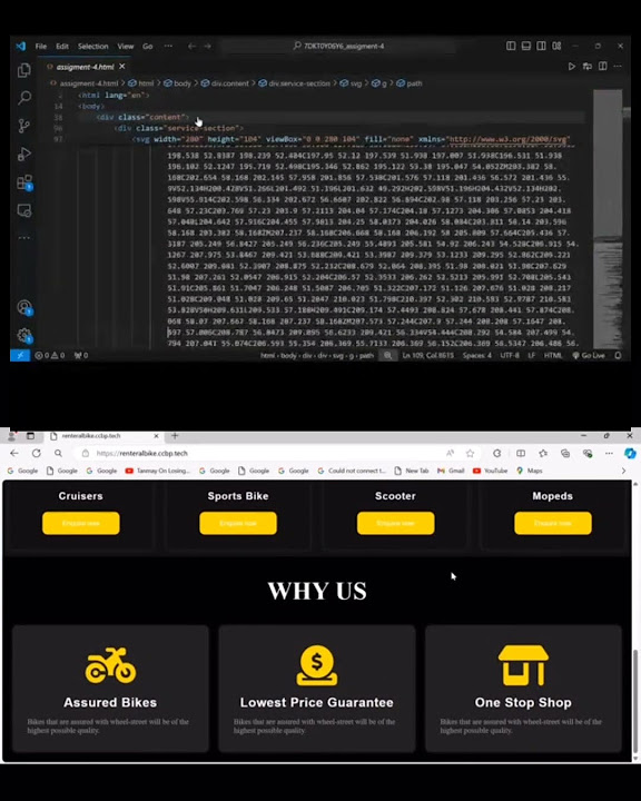 Design responsive bike rentals website using html css and javascript # ...