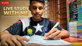 Study with me live (50 min study + 10 min break).