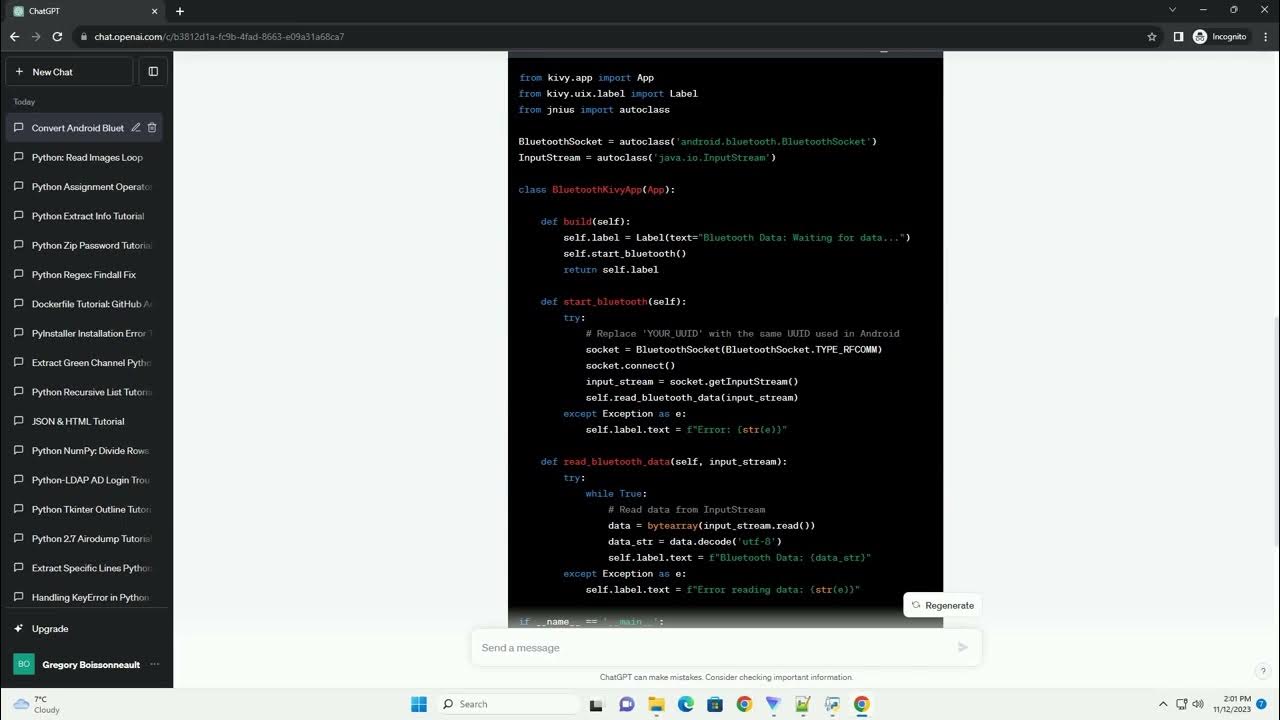 how to convert android bluetooth socket inputstream to python string in