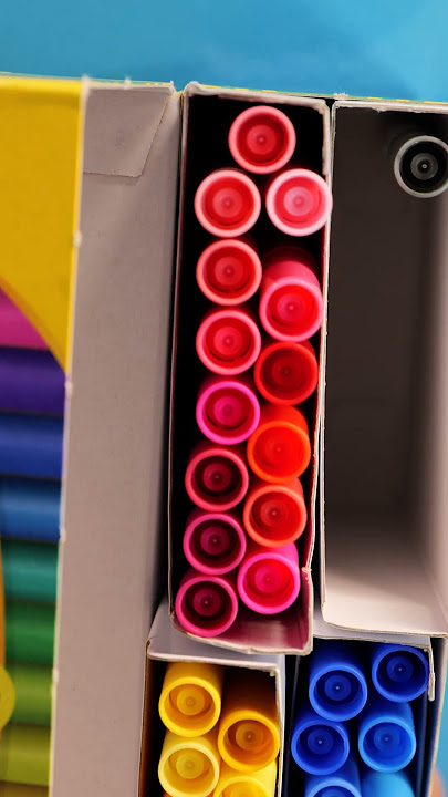 ASMR Crayola Marker Organization #shorts #asmr #asmrsounds