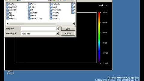 Me running Spek under ReactOS