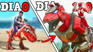 THE LITTLE REX DINOZORD EVOLVED INTO THE GIANT DINOSAUR MEGAZORD! 100 DAYS! DINO RANGERS #1