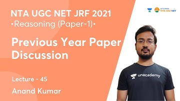 PYQs Discussion | Lec - 44 | Mathematical Reasoning & Aptitude | UGC NET-JRF 2021 | Anand Kumar