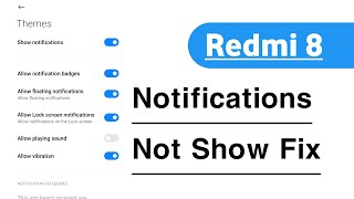Redmi 8 Notification Not Show Problem Solve | Notification Kaise Show Kare Redmi 8 Me