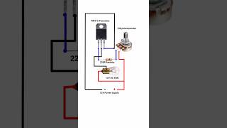 12V Light Dimmer Circuit Diagram | Lamp Brightness Controller #shorts #pbexperiment