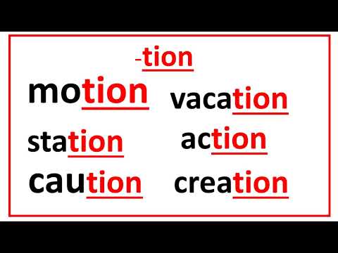 tion sound nation English Pronunciation Lesson | -TION suffix  Learn words ending in sion