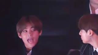 Taehyung V Bts \& Jungkook bts reaction twice yes or yes (V cute moment)