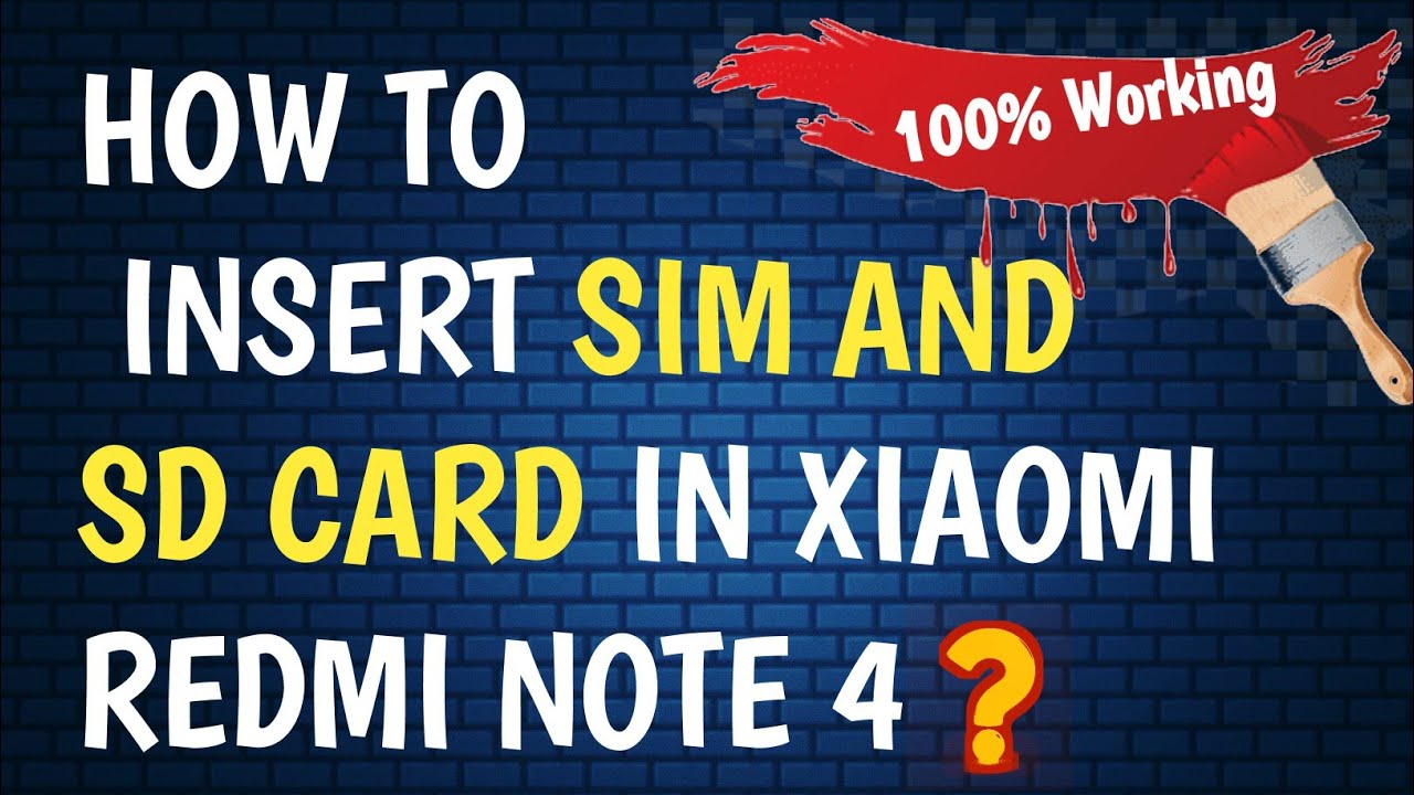 How to Insert SIM and SD Card in XIAOMI Redmi Note 4